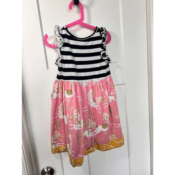 Oopsie Daisy Girls Spirited Carousel Horse A-Line Dress Casual Multicolor SZ 7T - Picture 2 of 10